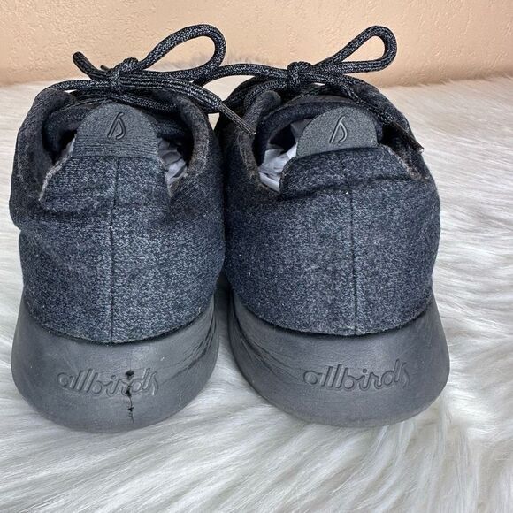 Allbirds Mens Wool Runners Sneaker Size 11 In Charcoal Grey and Black - Picture 5 of 9